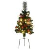 Belysta julgranar 2 st PVC vidaXL 76 cm – miniatyr 4