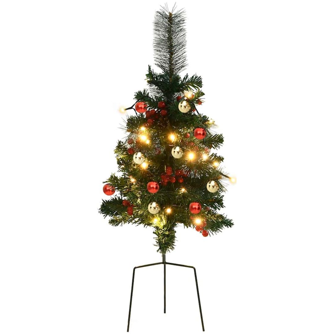 Belysta julgranar 2 st PVC vidaXL 76 cm – bild 4