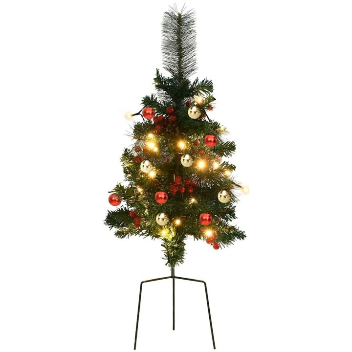 Belysta julgranar 2 st PVC vidaXL 76 cm – bild 4