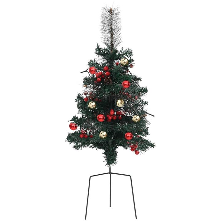 Belysta julgranar 2 st PVC vidaXL 76 cm – bild 5