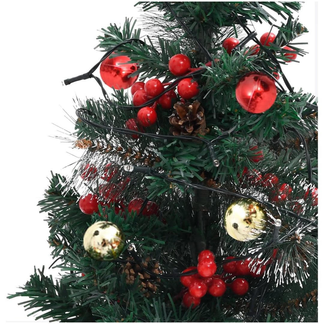 Belysta julgranar 2 st PVC vidaXL 76 cm – bild 7