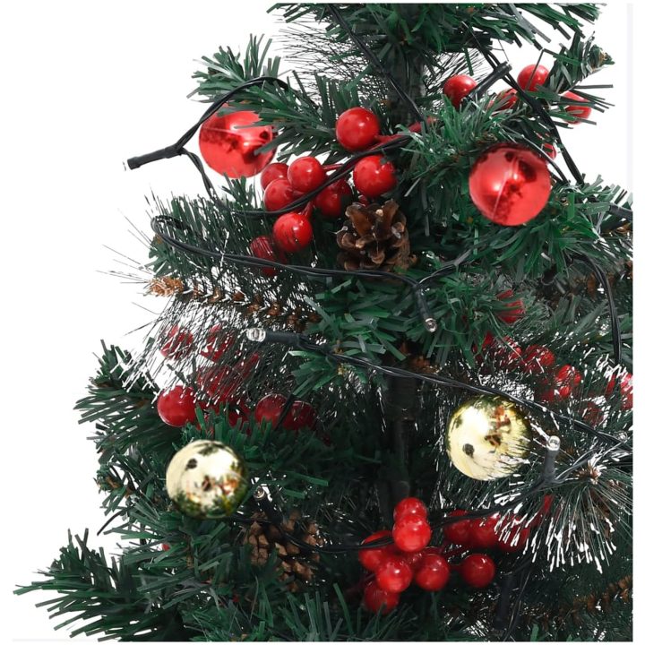 Belysta julgranar 2 st PVC vidaXL 76 cm – bild 7