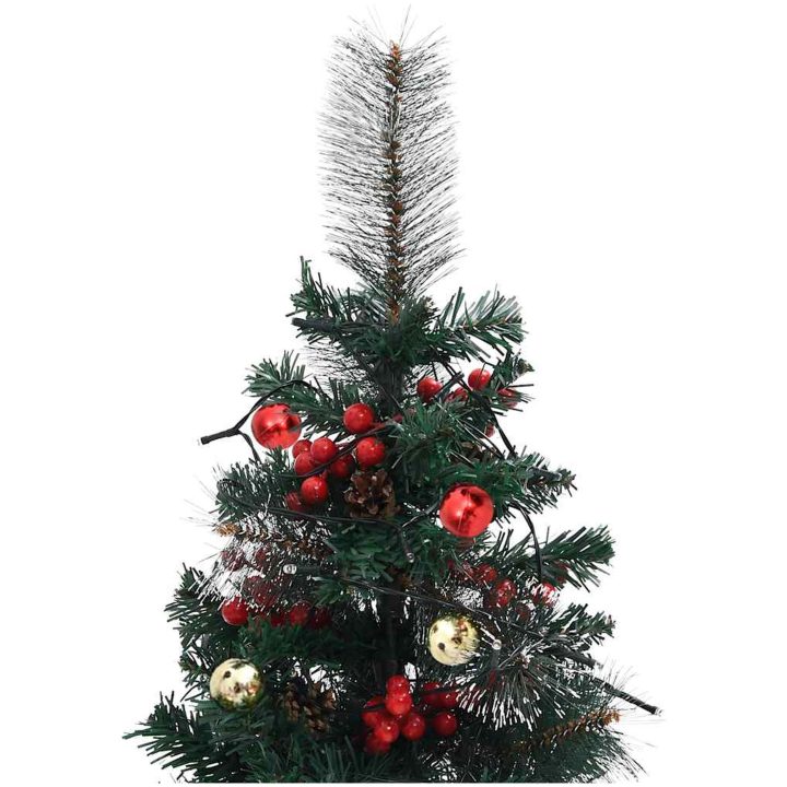 Belysta julgranar 2 st PVC vidaXL 76 cm – bild 10