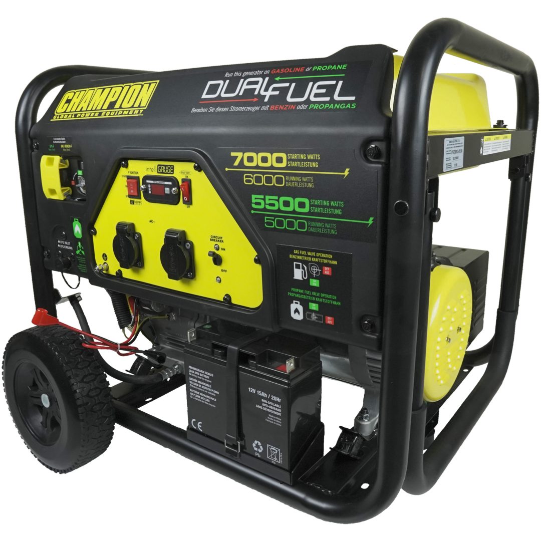 Bensinelverk 7000W CHAMPION GENERATORS Dual Fuel