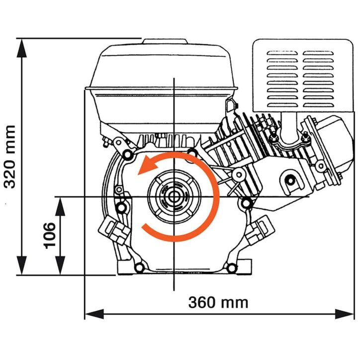 Bensinmotor 6,5 HK 4,8 kW svart vidaXL – bild 7