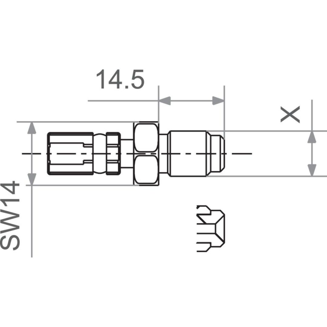Beslag Hane Swivel TRW FITTING