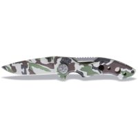 BETA Camouflage Foldaway Knife - Hardened Steel Blade