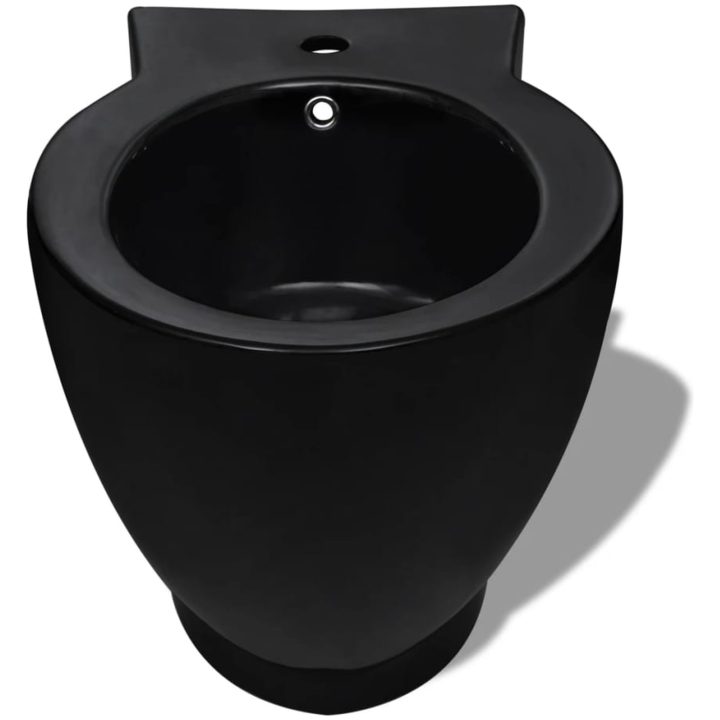 Bidé rund svart keramik vidaXL – bild 4