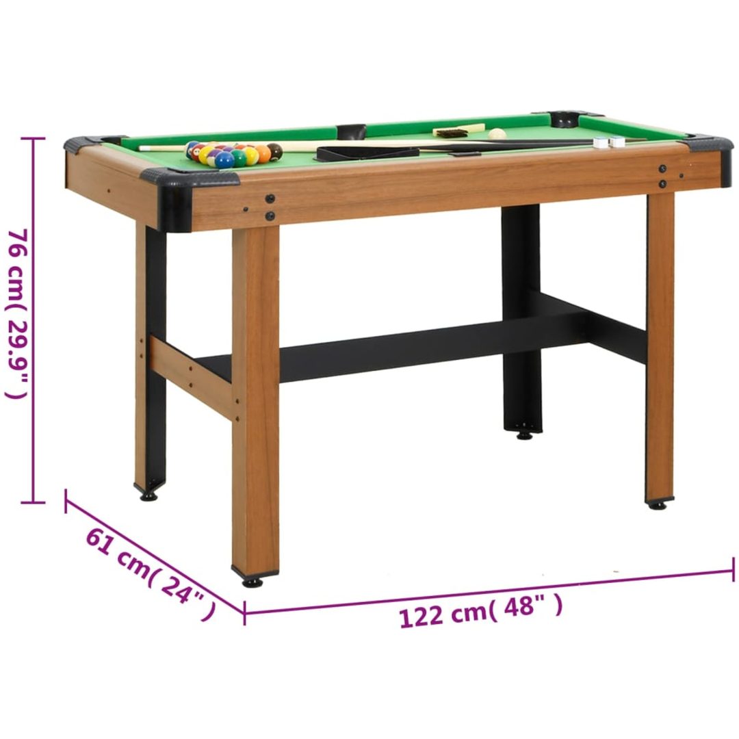 Biljardbord 122x61x76 cm brun vidaXL – bild 8
