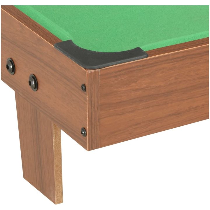 Biljardbord mini 3 feet 92x52x19 cm brun och grön vidaXL – bild 5