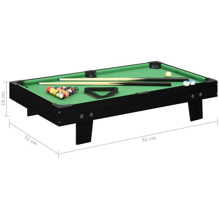 Biljardbord mini 3 feet 92x52x19 cm svart och grön vidaXL – bild 8