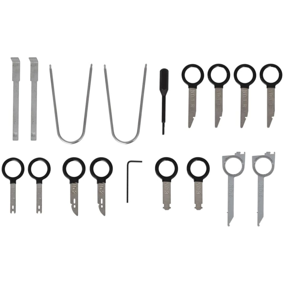 Bilradio borttagningsnycklar 20-pack vidaXL