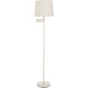 Birka Golvlampa, Vit/mässing ANETA HOME Sockel E27 Vit /Matt Mässing – miniatyr 1