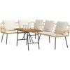 Bistro-set med dynor 2 delar natur konstrotting vidaXL Medium – miniatyr 3