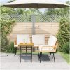 Bistro-set med dynor 2 delar natur konstrotting vidaXL Medium – miniatyr 4