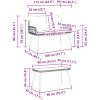 Bistro-set med dynor 2 delar svart konstrotting vidaXL 90 x 45 x 43 cm, 106 x 51 x 90 cm – miniatyr 11