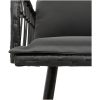 Bistro-set med dynor 2 delar svart konstrotting vidaXL 90 x 45 x 43 cm, 106 x 51 x 90 cm – miniatyr 9