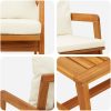 Bistro-set med dynor 3 delar massivt akaciaträ vidaXL 90 x 45 x 40 cm, 115 x 65 x 71 cm – miniatyr 8