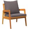 Bistro-set med dynor 4 delar massivt akaciaträ vidaXL 114,5 x 70,5 x 71 cm, 75 x 45 x 38 cm, 65 x 59,5 x 7 – miniatyr 5