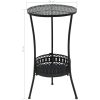 Bistrobord svart 40x70 cm metall vidaXL – miniatyr 6