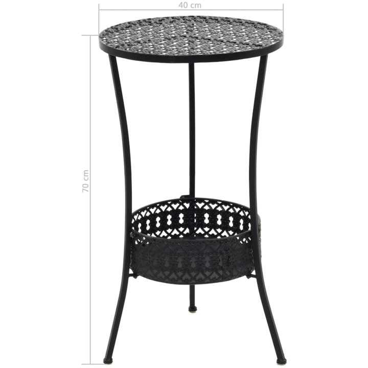 Bistrobord svart 40x70 cm metall vidaXL – bild 6