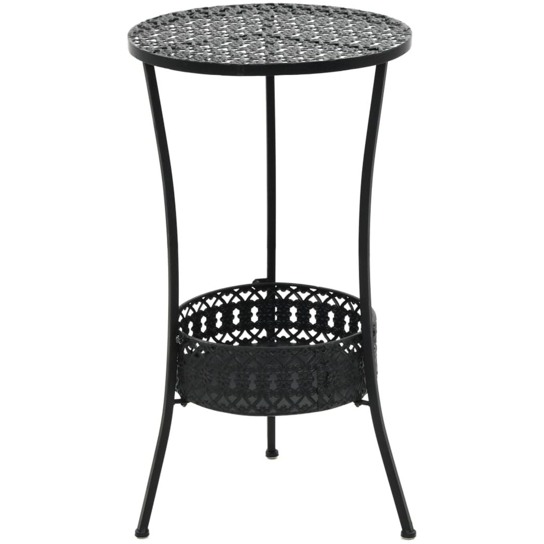 Bistrobord svart 40x70 cm metall vidaXL
