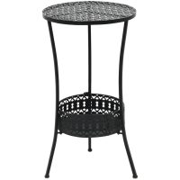 Bistrobord svart 40x70 cm metall vidaXL