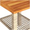 Bistrogrupp 3 delar med dynor beige konstrotting akaciaträ vidaXL – miniatyr 12