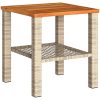 Bistrogrupp 3 delar med dynor beige konstrotting akaciaträ vidaXL – miniatyr 10