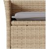 Bistrogrupp med dynor 3 delar beige konstrotting och glas vidaXL – miniatyr 5