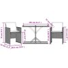 Bistrogrupp med dynor 3 delar beige konstrotting vidaXL – miniatyr 11