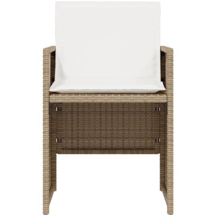 Bistrogrupp med dynor 3 delar beige konstrotting vidaXL – bild 5