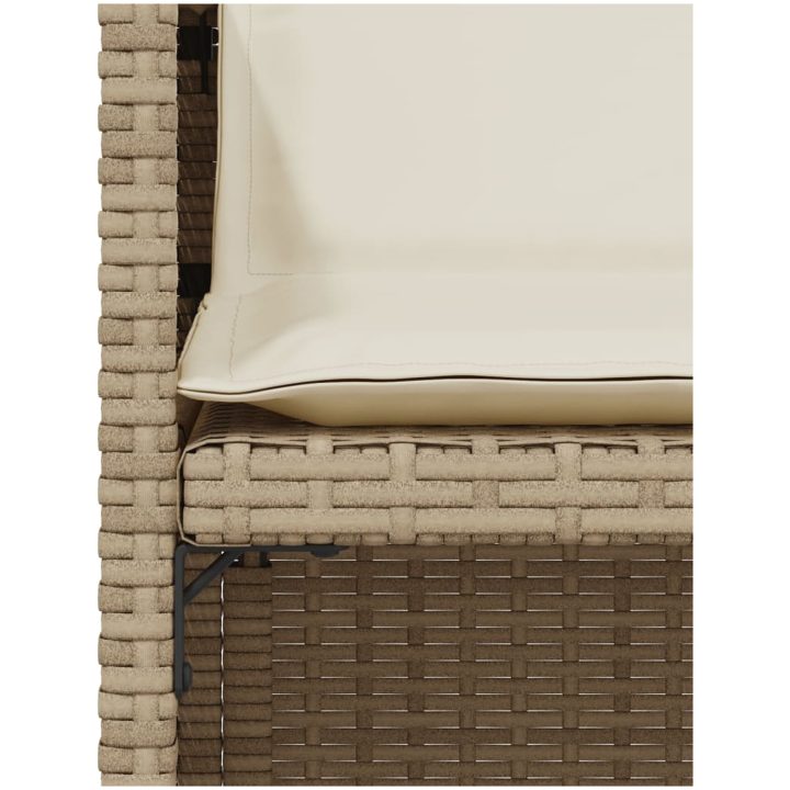 Bistrogrupp med dynor 3 delar beige konstrotting vidaXL – bild 6