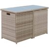 Bistrogrupp med dynor 3 delar konstrotting beige vidaXL – miniatyr 6