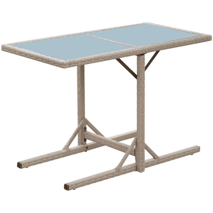 Bistrogrupp med dynor 3 delar konstrotting beige vidaXL – bild 7
