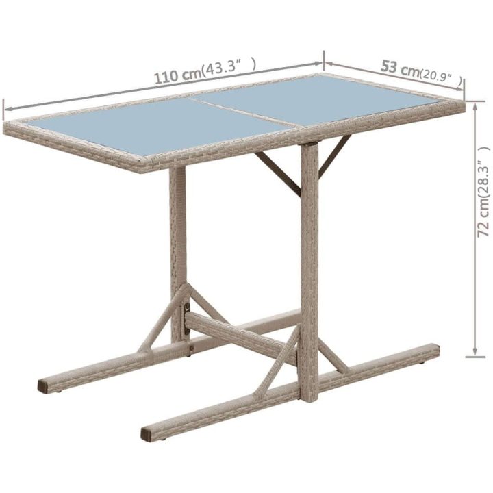 Bistrogrupp med dynor 3 delar konstrotting beige vidaXL – bild 10