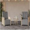 Bistrogrupp med dynor 3 delar mixbeige konstrotting vidaXL – miniatyr 3
