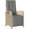 Bistrogrupp med dynor 3 delar mixbeige konstrotting vidaXL – miniatyr 4