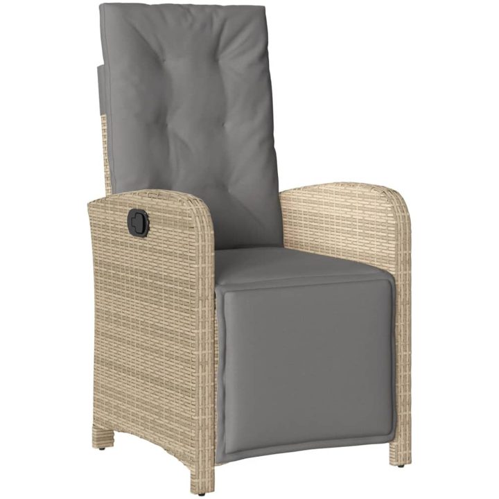 Bistrogrupp med dynor 3 delar mixbeige konstrotting vidaXL – bild 4