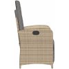 Bistrogrupp med dynor 3 delar mixbeige konstrotting vidaXL – miniatyr 6