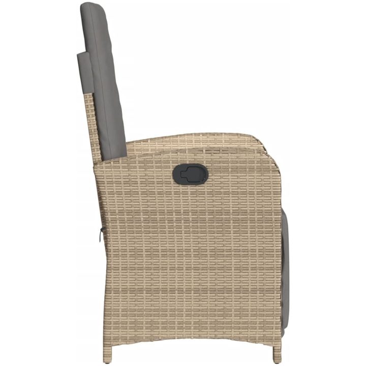 Bistrogrupp med dynor 3 delar mixbeige konstrotting vidaXL – bild 6