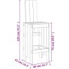 Bistroset 3 delar massiv douglasgran vidaXL – miniatyr 10