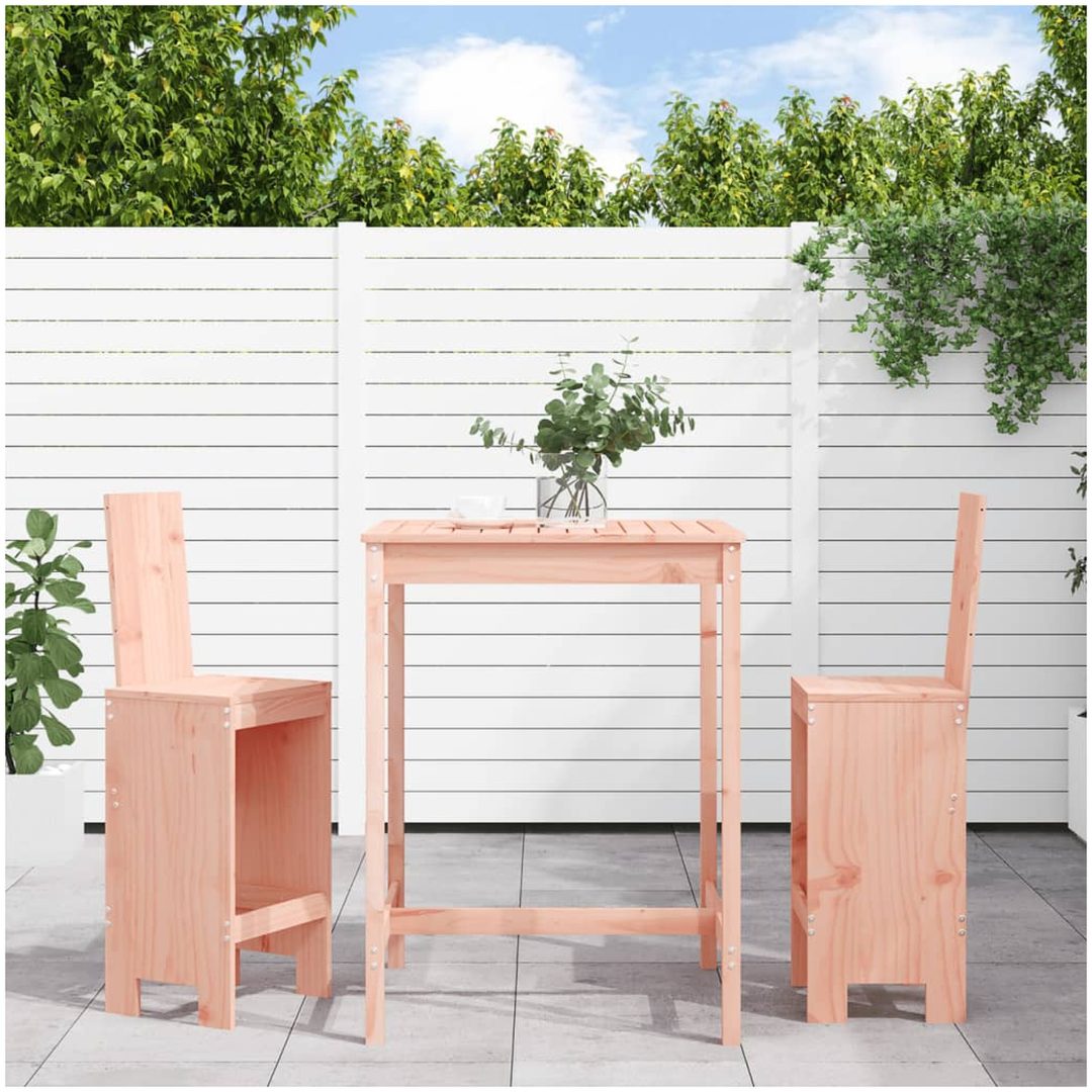 Bistroset 3 delar massiv douglasgran vidaXL