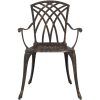 Bistroset för trädgården 3 delar brons gjuten aluminium vidaXL 80x80x75 cm – miniatyr 7