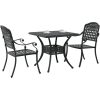 Bistroset för trädgården 3 delar svart gjuten aluminium vidaXL Medium – miniatyr 3