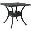 Bistroset för trädgården 3 delar svart gjuten aluminium vidaXL Medium – miniatyr 5