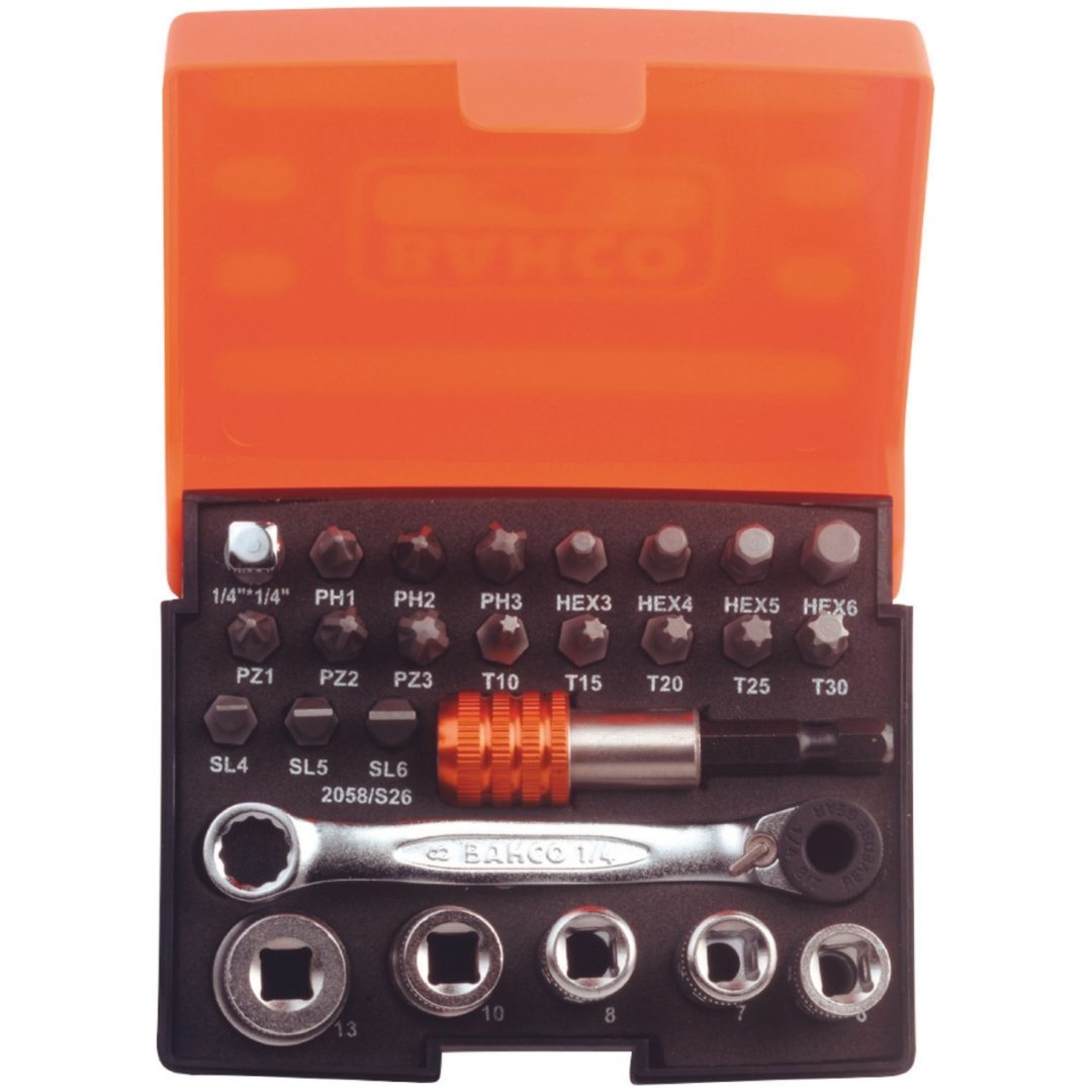 Bits/spärrnyckelsats S26 BAHCO Beteckning: 2058/S26
