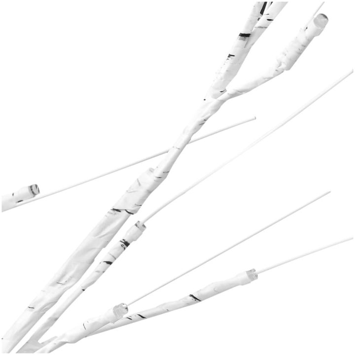 Björkträd med LED varmvit 128 LEDs vidaXL 220 cm – bild 5