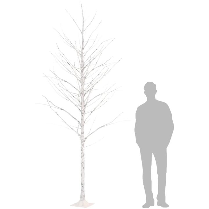 Björkträd med LED varmvit 240 LEDs vidaXL 300 cm – bild 7