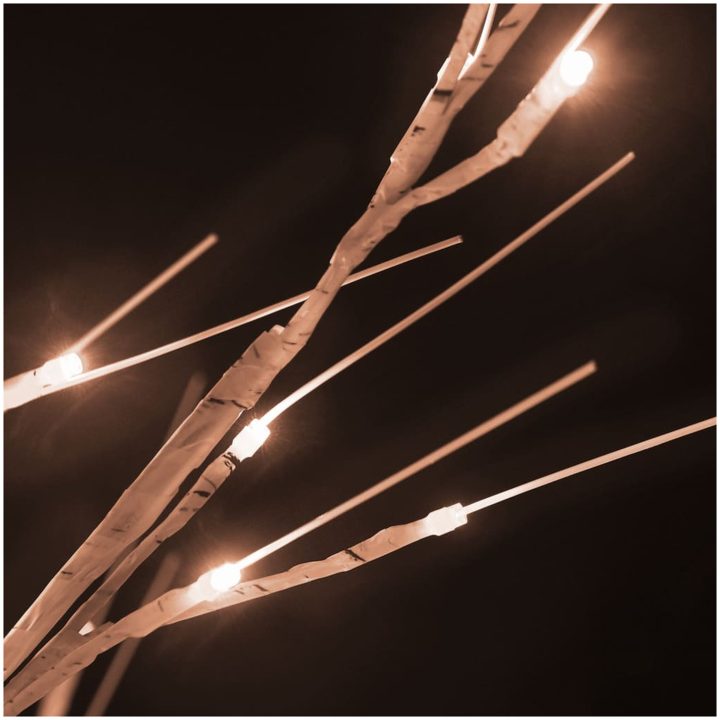 Björkträd med LED varmvit 48 LEDs vidaXL 120 cm – bild 4
